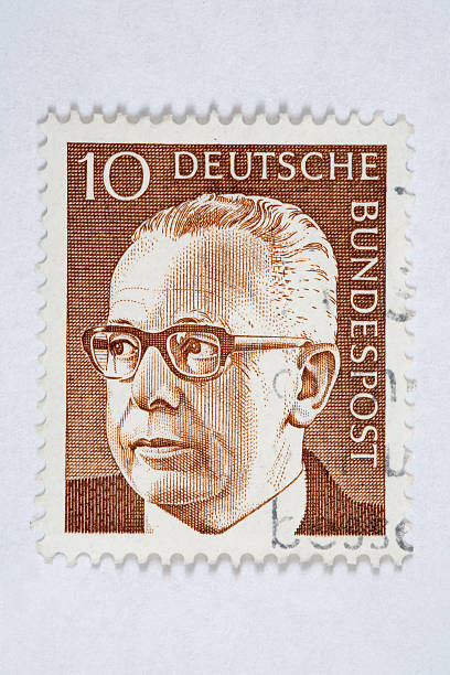 istock German post stamp showing Gustav Heinemann 95380192