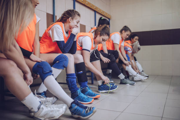 istock Volleyball players in locker room 953805710