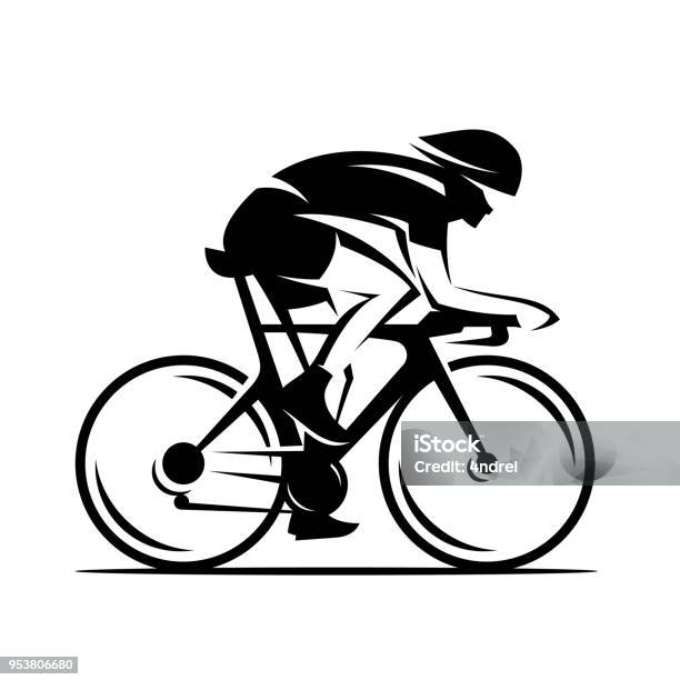 Illustration Vectorielle Du Cyclisme Course Cycle Sport Identité Vecteurs libres de droits et plus d'images vectorielles de Faire du vélo