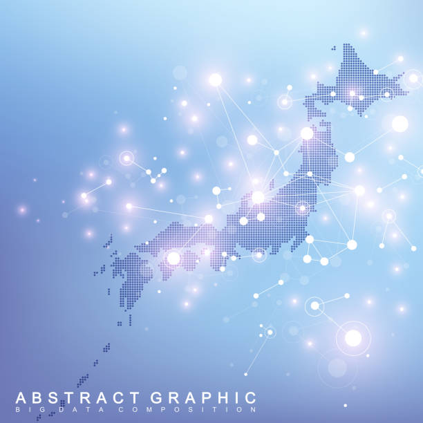istock Abstract map of Africa country global network connection. Vector background technology futuristic plexus 953809568