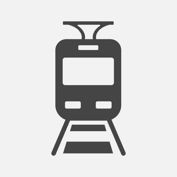 vektor-icons-transport. vektor-zug-symbol. abbildung der metro - electric train illustrations stock-grafiken, -clipart, -cartoons und -symbole