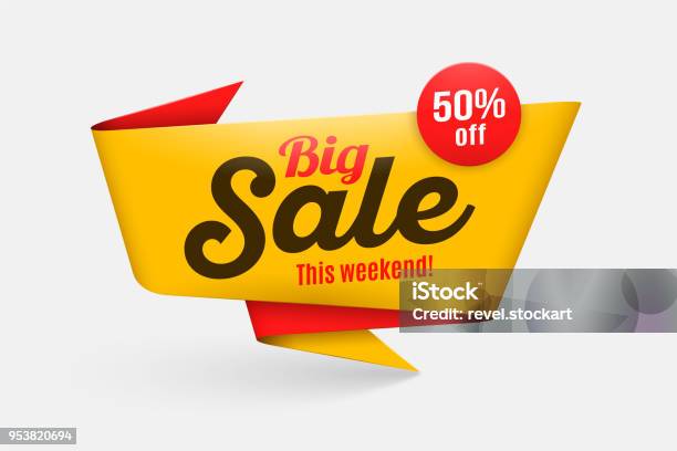 Sale Banner Template Special Offer End Of Season Stock Illustration - Download Image Now - Sale, Giving, Label