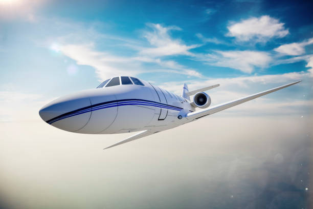 istock 3d luxury private jet in the sky 953825702