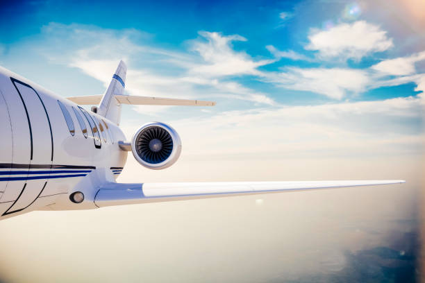 istock 3d luxury private jet in the sky 953825750