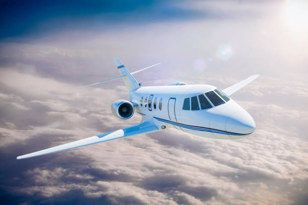 istock 3d luxury private jet in the sky 953825868