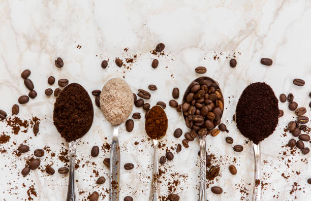 istock Coffee beans roasted,instant and grinded coffee 953828874