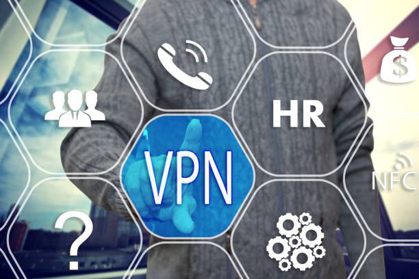 istock The businessman chooses  button VPN,  Virtual Private Network on the touch screen with a futuristic background .The concept  of  Virtual Private Network. 953833922