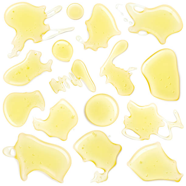 Set of honey blots stock photo
