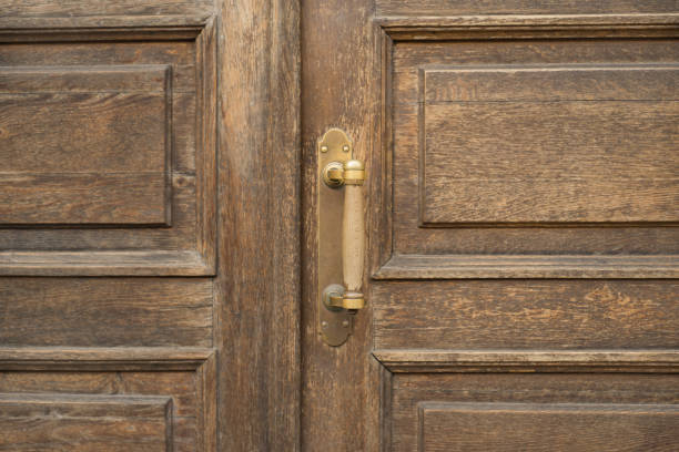 istock vintage brown wooden door 953840104
