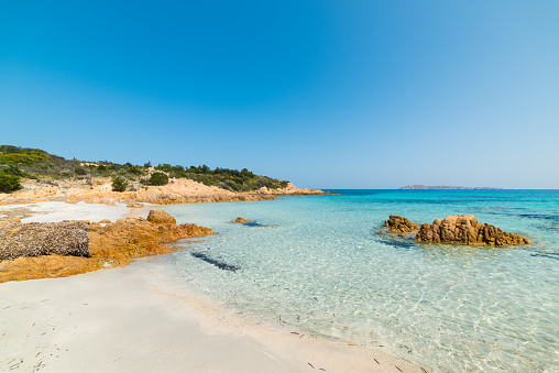 clear day in Spiaggia del Principe beach, Sardinia