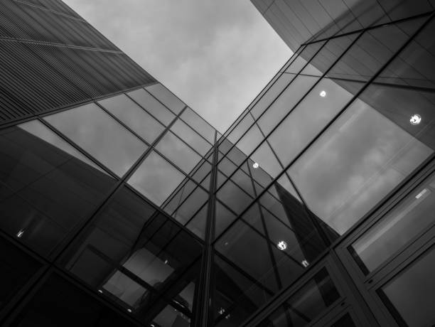 istock The glass architecture in city against a sky 953844176