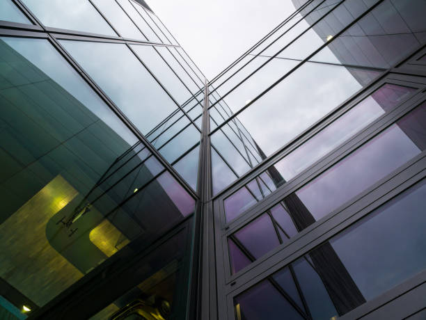 istock The glass architecture in city against a sky 953852566