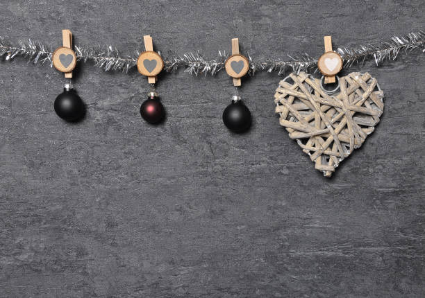 istock Shale board with Christmas decoration as background 953853898