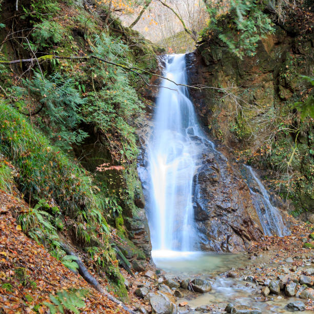 istock Waterfall near the Nakasendo trail in Japan. 953858838