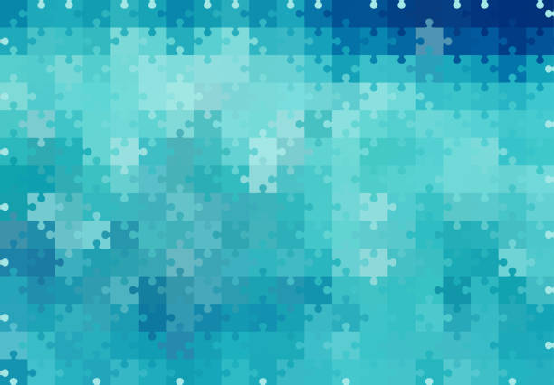ilustraciones, imágenes clip art, dibujos animados e iconos de stock de fondo abstracto - rompecabezas