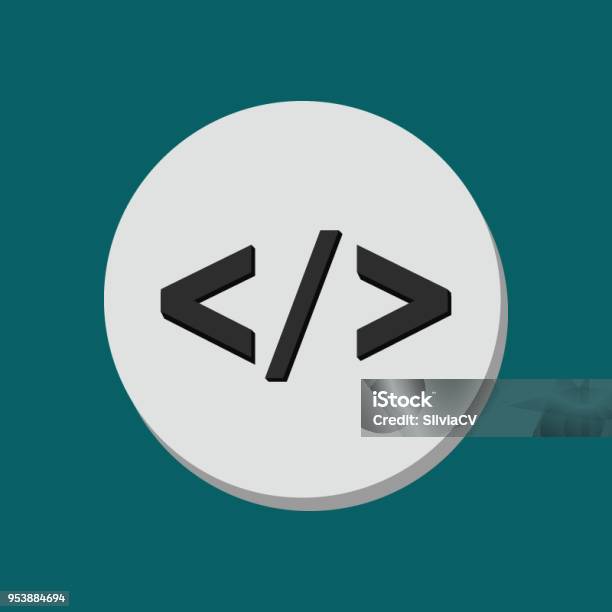 Balise De Code Html Icône De Cercle Illustration Vectorielle Vecteurs ...
