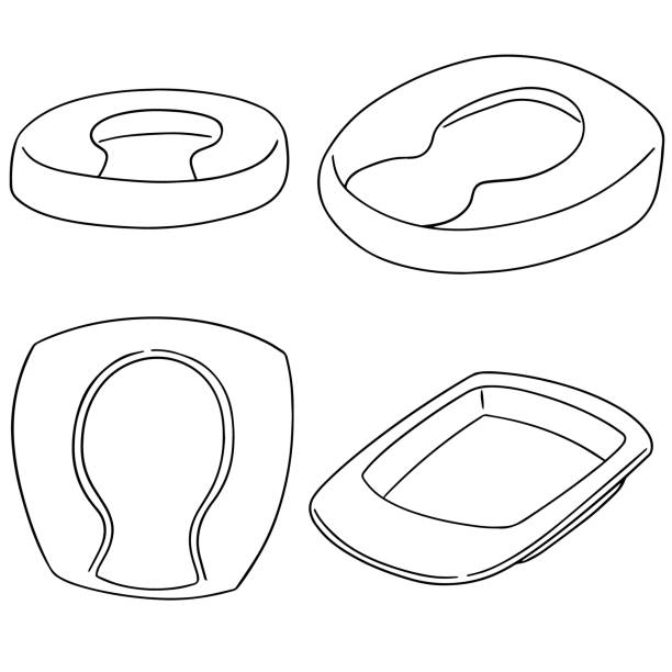 bedpan vector set of bedpan bedpan stock illustrations