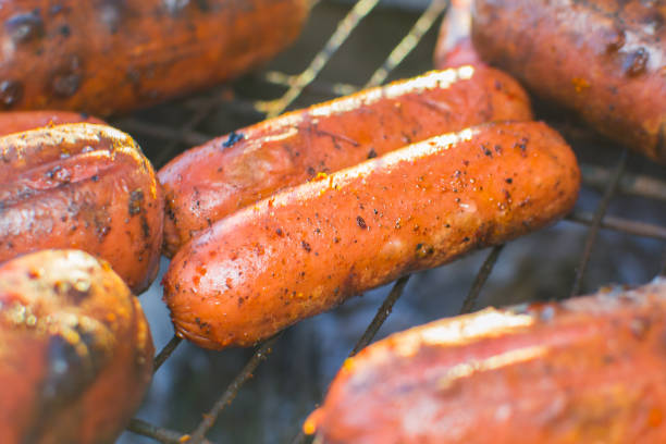 istock grilled sausages fried closeup 953897582