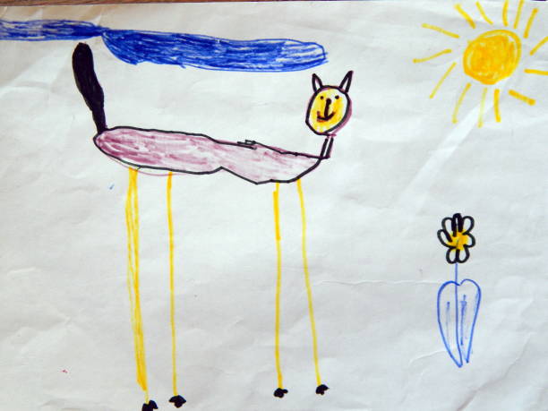 istock Children's drawings on paper 953901192