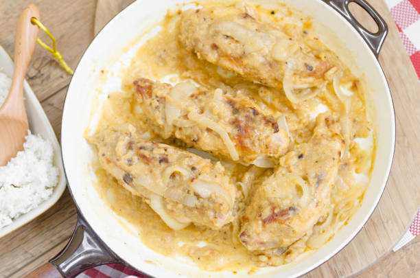 istock Southern-style smothered chicken in skillet 953909684
