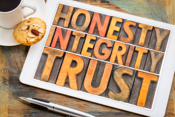 istock honesty, integrity, trust word abstract in wood type 953911020
