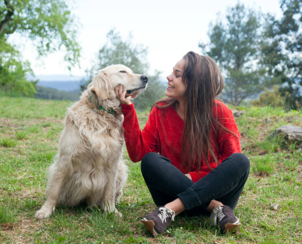 istock Young Woman and Dog 953915576