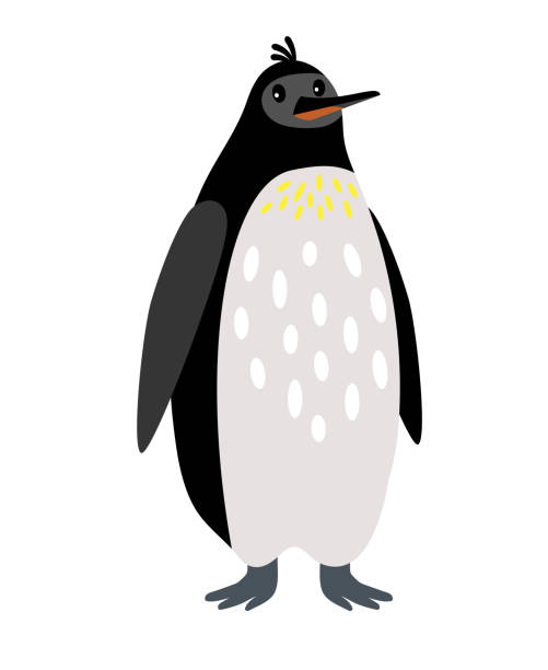Penguin arctic animal cartoon icon Penguin arctic animal cartoon icon isolated on white background, vector illustration fat humor black expressing positivity stock illustrations
