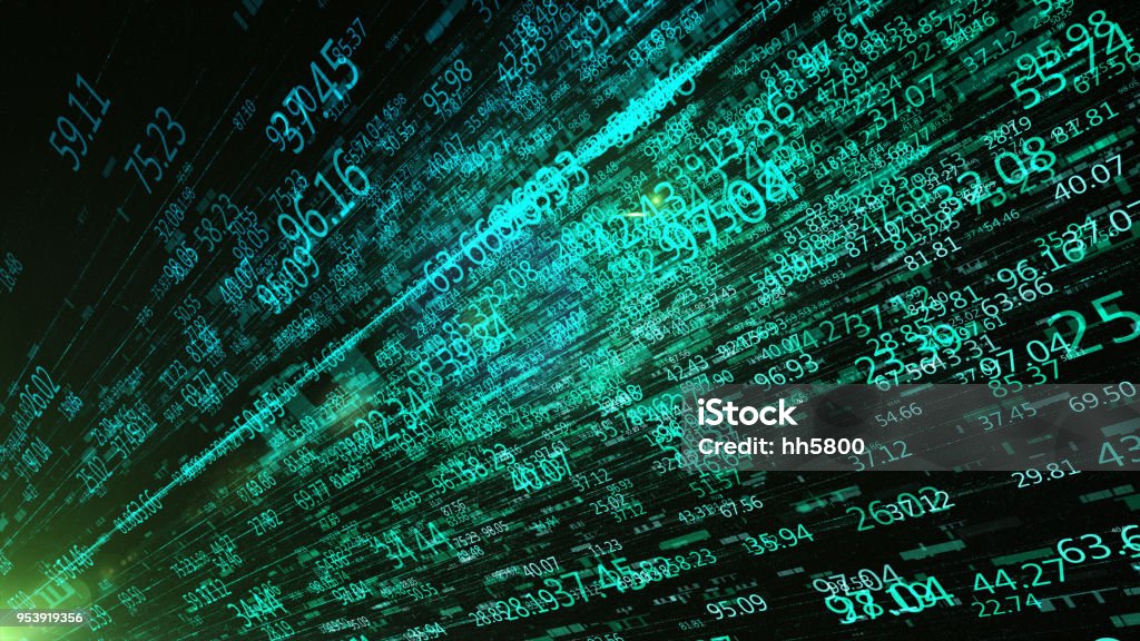 Data Into Numbers Finance Data Numbers Stock Photo - Download Image Now - Computer ...