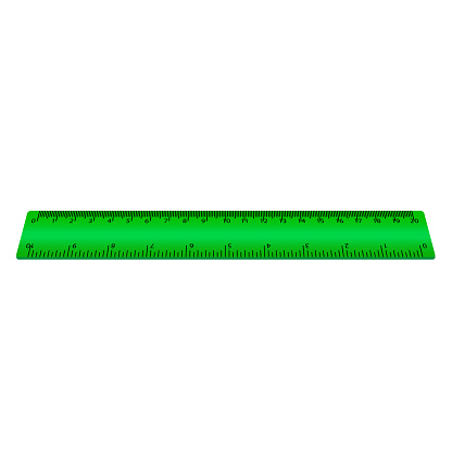 Green Ruler Scale Image Green Ruler Isolated On White Backgroundvector Stock Illustration ...