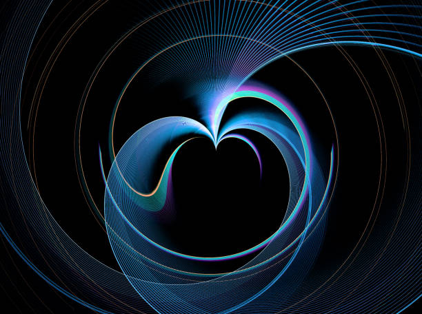 istock Abstract illustration of a fractal pattern on black background 953920822