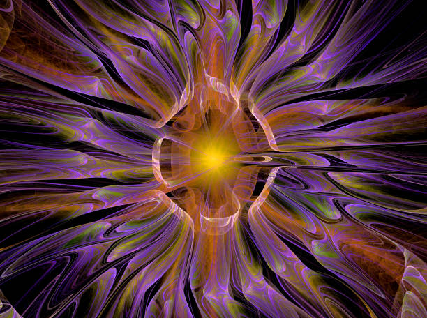 istock Abstract illustration of a fractal pattern on black background 953920864