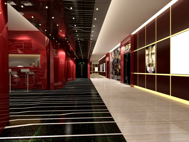 3d render of cinema mall