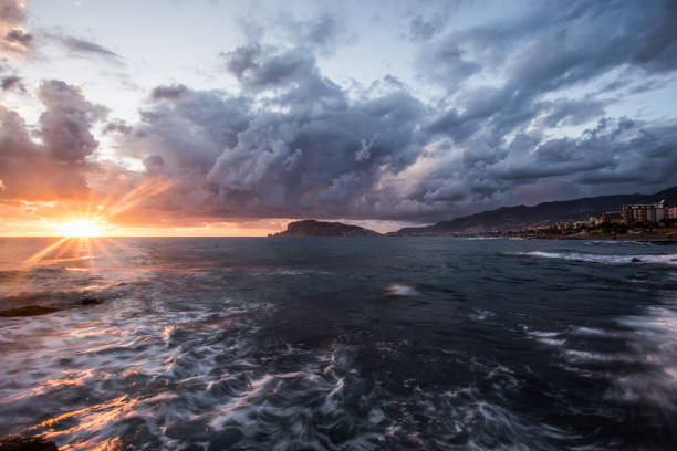 istock Long exposure seascape at sunset 953928826
