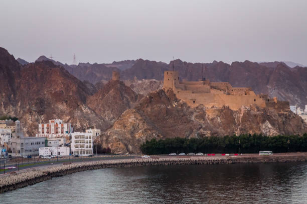 istock Sunrise in Muscat view from a Ship 953929616