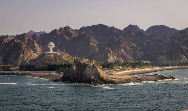 istock Sunrise in Muscat view from a Ship 953929856