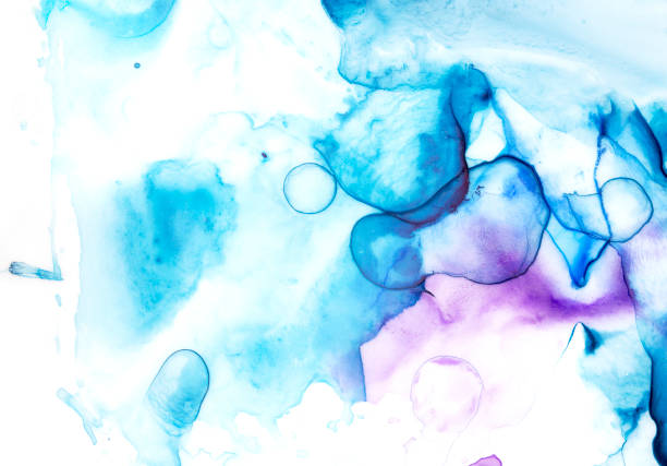 istock Beautiful abstract watercolor artistic background with stains, spots, blots and splatters. 953947452