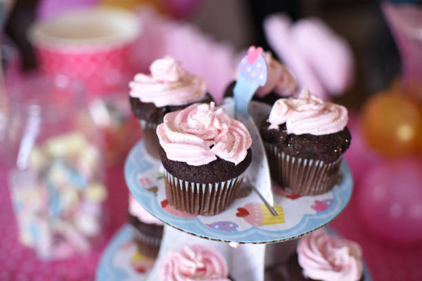 istock Sweet table and delicious cakes for first birthday 953952828