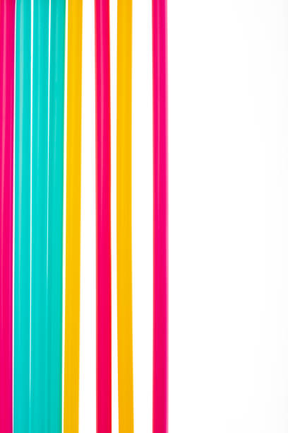 istock Top view of drinking straws with text area 953956668