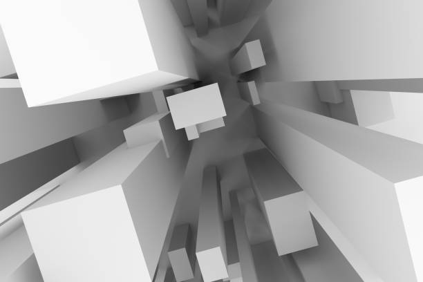 istock Abstract modern pillar style soft white & gray background. Monochrome, line, backdrop & blank. 953995452