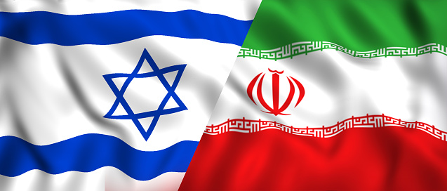 iranian flag vs israeli flag symbol of nations israel and iran