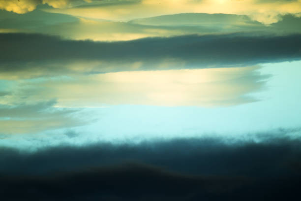Sky with clouds and high contrast colors. Tranquil scene
