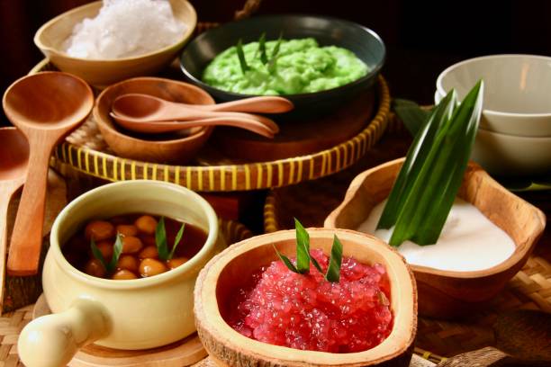 istock Es Sumsum or Es Loder, Cold Dessert of Custard, Sago, and Rice Balls from Bogor, West Java 954007128