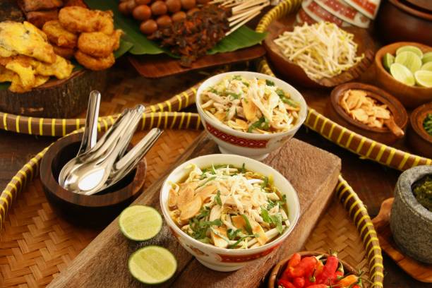 istock Nasi Soto Kudus, the Traditional Chicken Soup with Rice from Kudus, Central Java 954007286