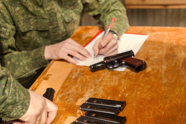istock The military signs for weapons 954007546