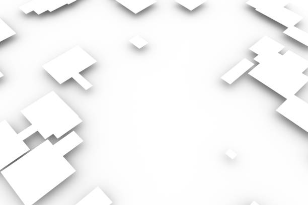 Abstract modern blank soft white & gray background. Black, imagination, shape & perspectives.