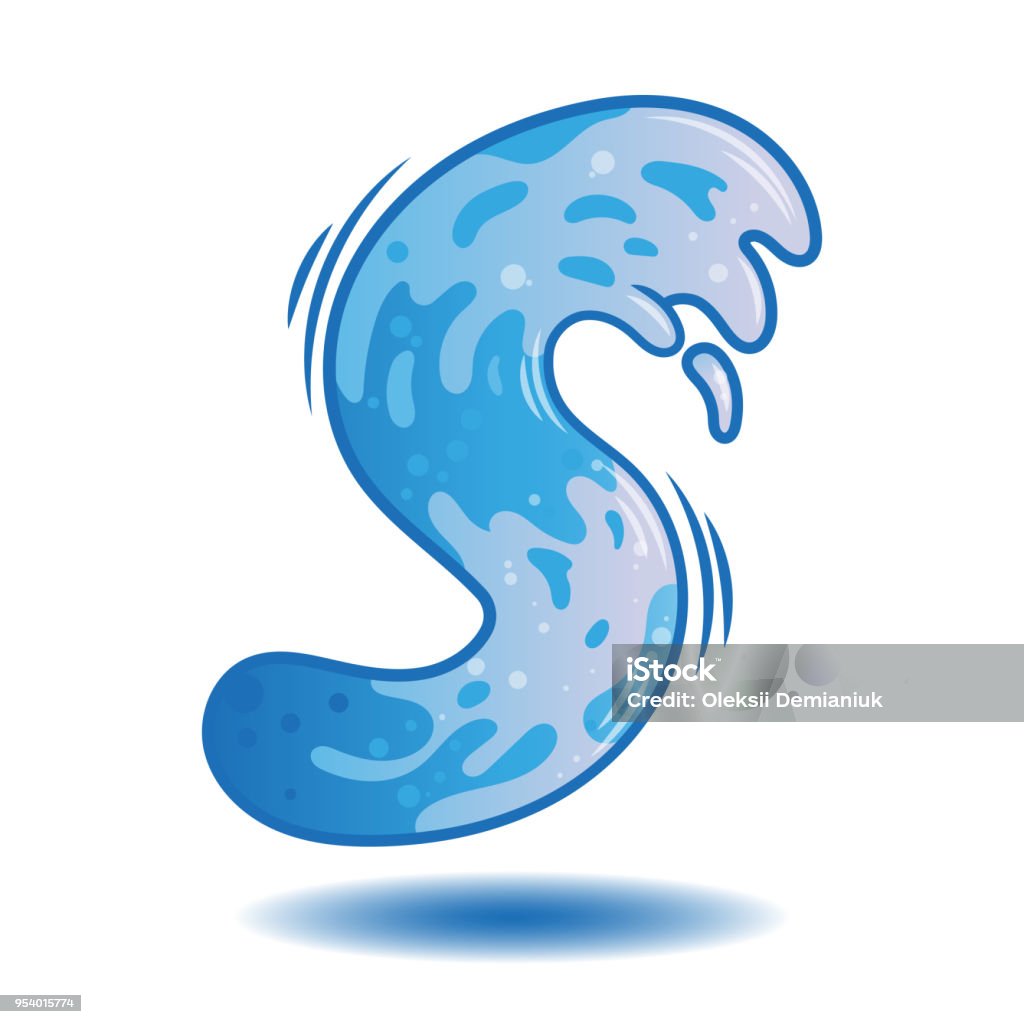 Integral Adelantar pesadilla Ilustración de Letra S Forma Decorativa Gran Ola Agua Océano Mar y más  Vectores Libres de Derechos de Abstracto - Abstracto, Agua, Azul - iStock