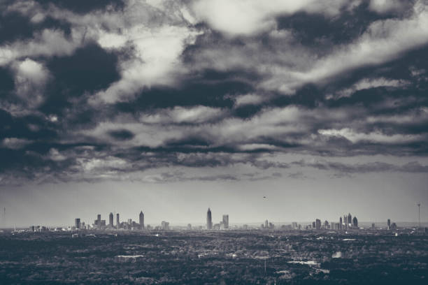 istock Dramatic cityscape of Atlanta, Georgia with clouds 954017828