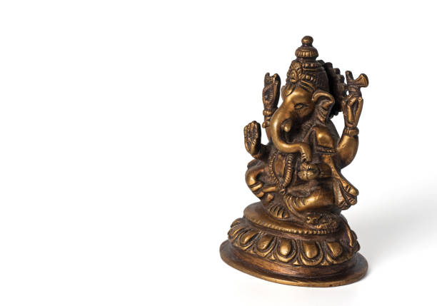 istock Hindu God Ganesha Isolated on White Background, Clipping Path 954059400