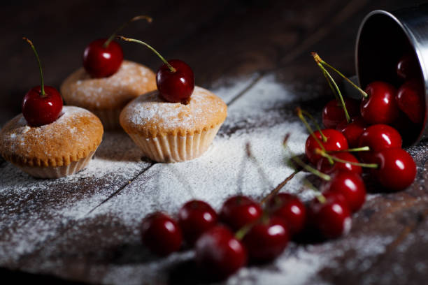 istock Kitchen background, baking concept. Fresh sweet homemade cakes w 954062426