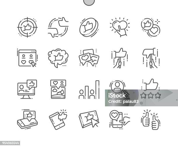 Votes Wellcrafted Pixel Perfect Vector Thin Line Icons 30 2x Grid For Web Graphics And Apps Simple Minimal Pictogram Stock Illustration - Download Image Now